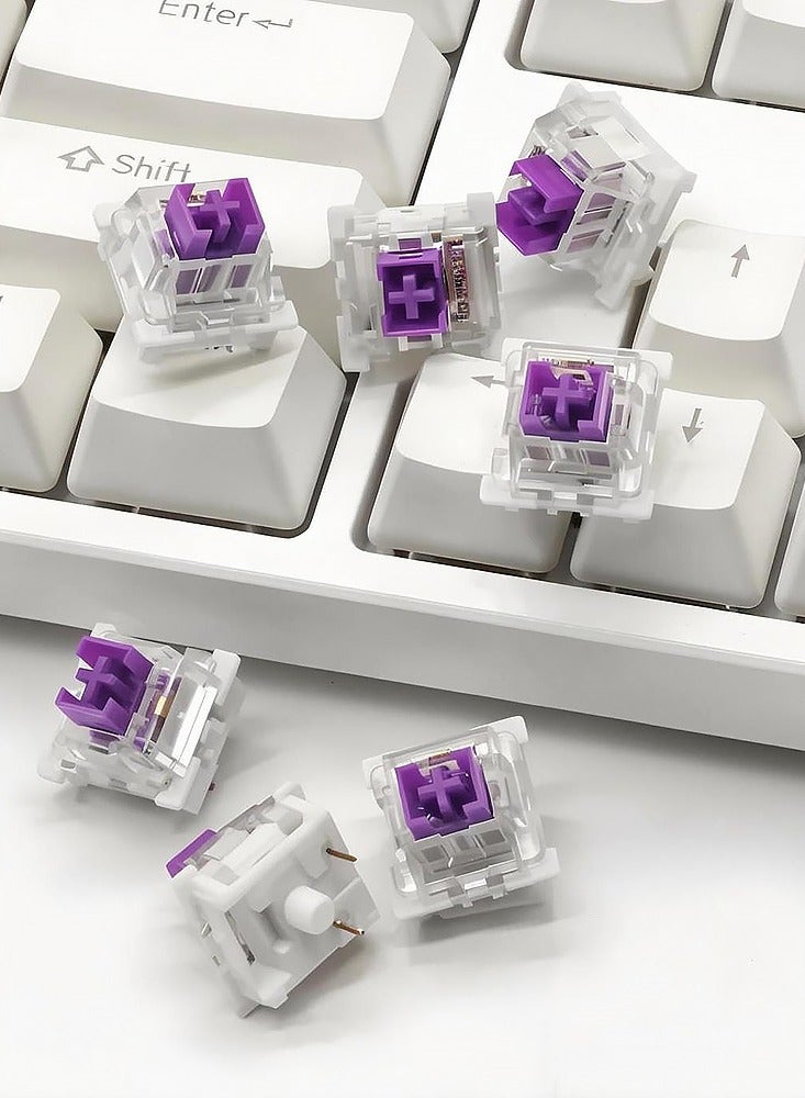 110pcs Outemu Keyboard Switch Mechanical Keyboard Game Switch Keyboard 3-Pin Click Switch Linear Tactile Dustproof Purple Switchs - Image 5