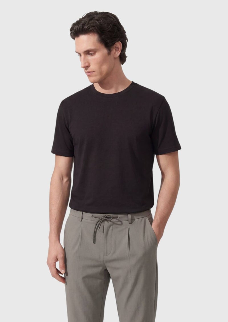 RAMSEY Black Plain T-Shirt - Image 1