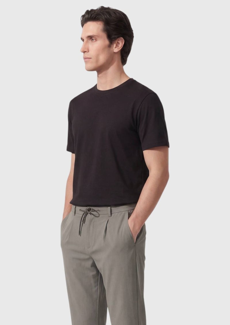 RAMSEY Black Plain T-Shirt - Image 4
