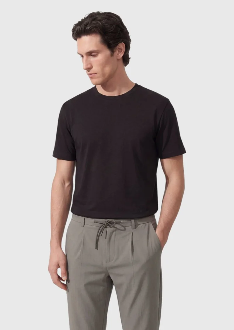 Ramsey Black Plain T-Shirt