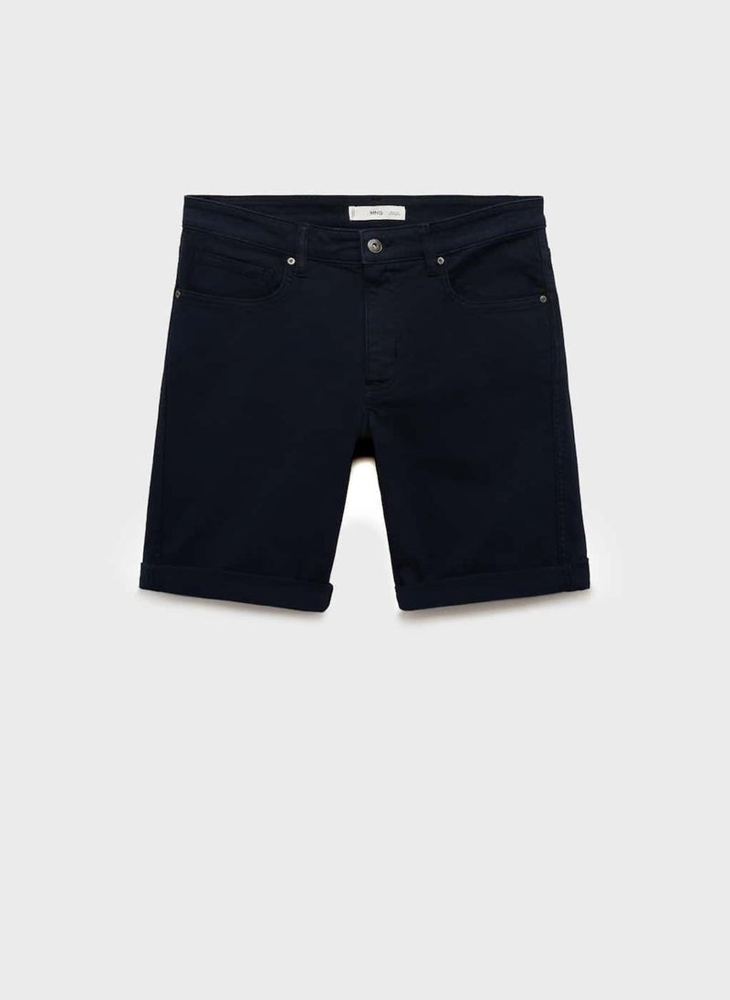 Mango Man Slim-Fit Denim Bermuda Shorts  - Image 5