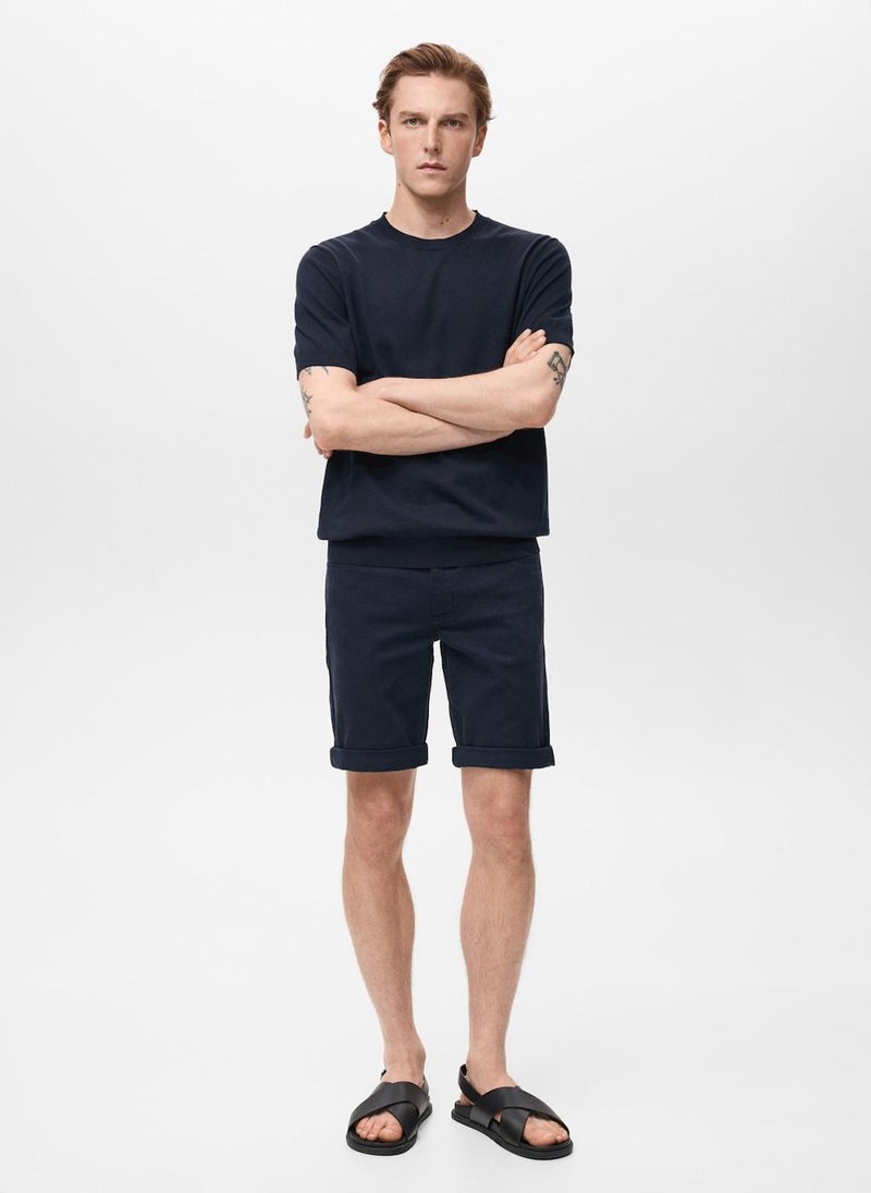 Mango Man Slim-Fit Denim Bermuda Shorts  - Image 4