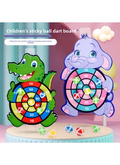 Toy Children's Cartoon Sticky Target Ball Sucker Dart Target Indoor Outdoor Throwing Sticky Ball Interactive Game In Stock-Color:with 12 Balls.-Specifications:Cow Hook
