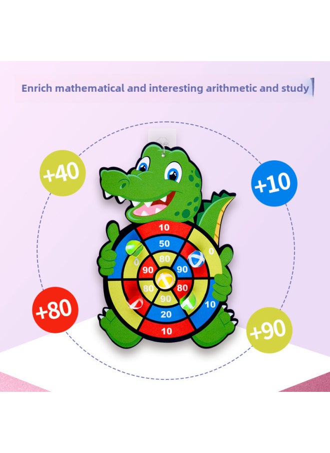 Generic - Toy Children's Cartoon Sticky Target Ball Sucker Dart Target Indoor Outdoor Throwing Sticky Ball Interactive Game In Stock-Color:with 12 Balls.-Specifications:Cow Hook - Image 1
