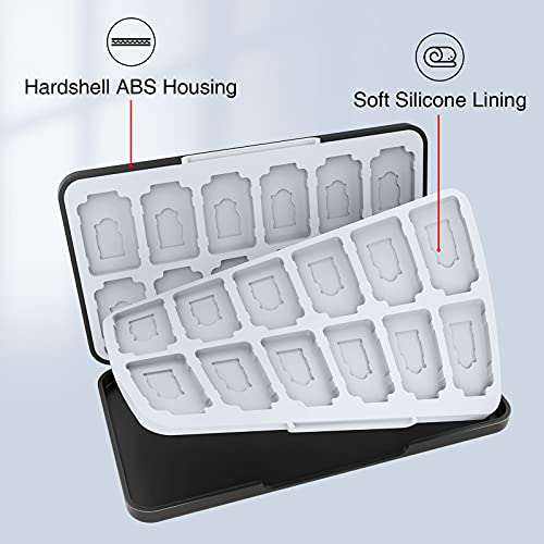 HEIYING Switch Game Card Case for Switch 2 & OLED & Lite,Portable Black Memory Storage Holder with 24 Game Card Slots and 24 Micro SD Cards Slots for Easy carrying - Image 4