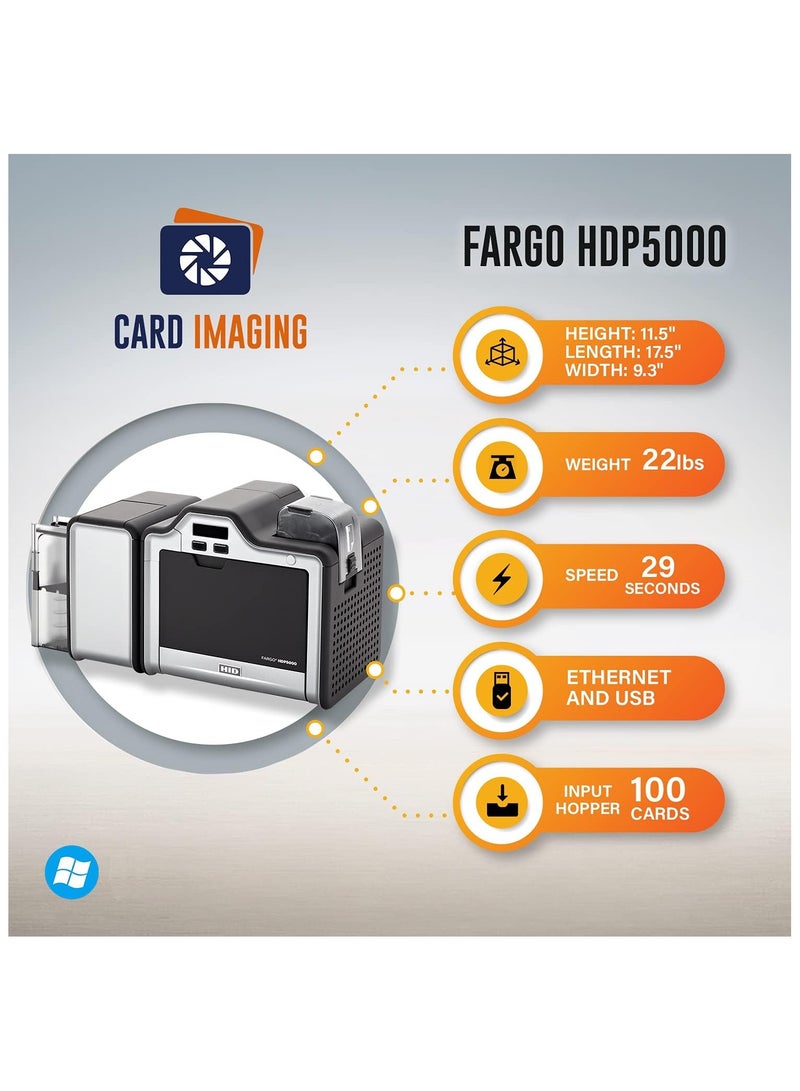 فارجو Card Imaging Fargo HDP5000e Dual Side High Definition ID Card Printer - Image 2