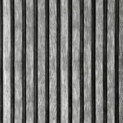 Yun-aeon Natural Wood Peel and Stick Wallpaper Grey Wood Slats - 17.3"x 120" Self-Adhesive Waterproof Vinyl Removable Wall Paper for Wall Decor Bedroom - Image 1