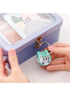 Generic Grey Cute Cat Combination Lock Travel Locks for Luggage Backpack Locks Zipper Combination Lock for Locker for Student Dormitory, Padlocks and Hasps, Combination Padlocks  - Image 2
