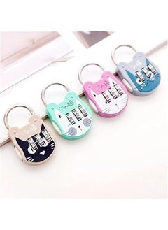 Generic Grey Cute Cat Combination Lock Travel Locks for Luggage Backpack Locks Zipper Combination Lock for Locker for Student Dormitory, Padlocks and Hasps, Combination Padlocks  - Image 5