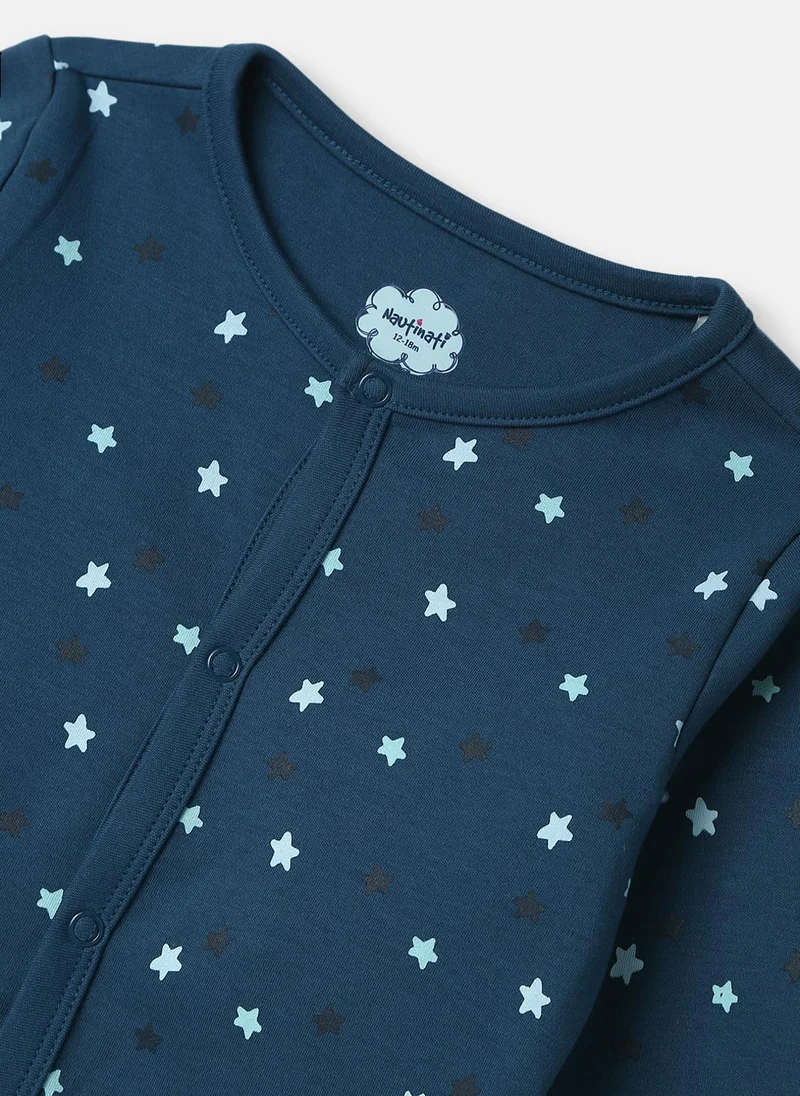 نوتيناتي Nautinati Infant Boys’ Pack of 2 Cotton Printed & Striped Camisoles