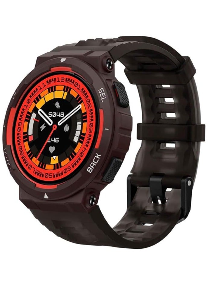 REBENUO Active Edge Smart Watch With Stylish Rugged Sport & Fitness Design 1.47" AMOLED Display Health Tracking 10ATM Water Resistant Long Battery Up to 24 Days 130+ Sports Modes Built-in GPS - Black - Image 1