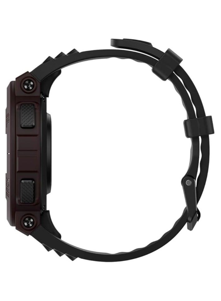 REBENUO Active Edge Smart Watch With Stylish Rugged Sport & Fitness Design 1.47" AMOLED Display Health Tracking 10ATM Water Resistant Long Battery Up to 24 Days 130+ Sports Modes Built-in GPS - Black - Image 3