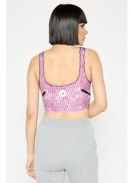 adidas By Stella McCartney Women Sportswear Fit Training Bra, Maroon  - Image 4