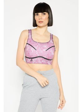 adidas By Stella McCartney Women Sportswear Fit Training Bra, Maroon  - Image 1