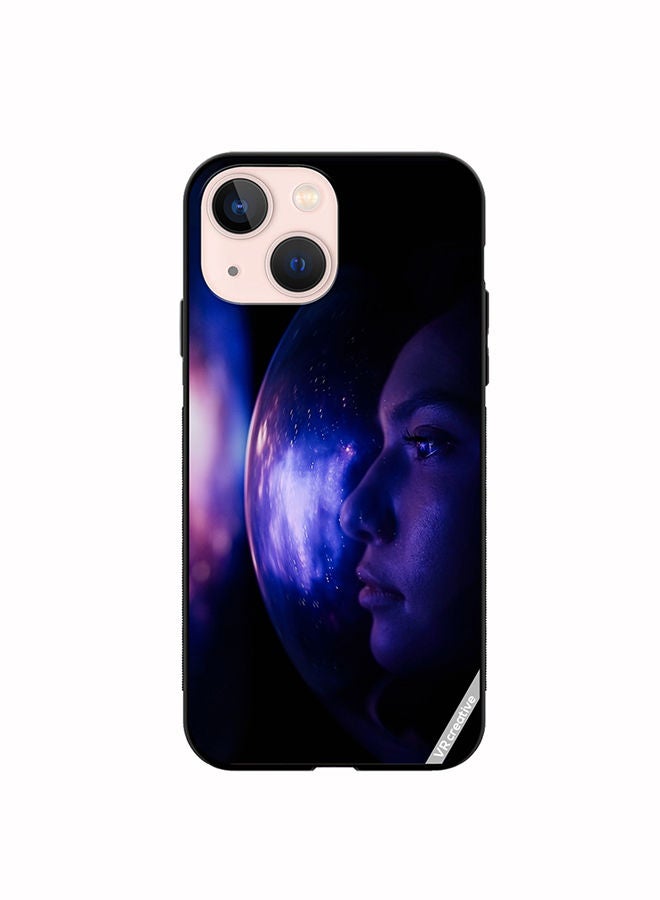 VR CREATIVE Protective Case Cover For Apple iPhone 14 Woman Astronaut In Space On Planet Orbit Design Multicolour - Image 1