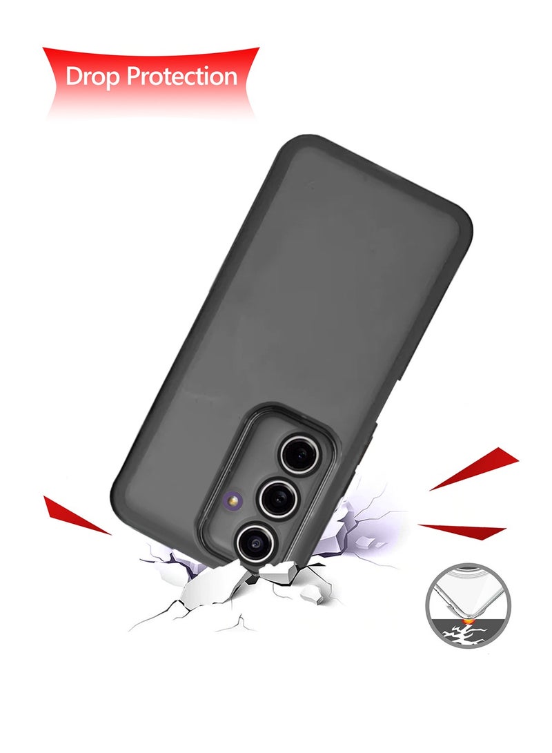 Wtech Samsung Galaxy A16 5G 2024 Soft Transparent TPU Silicone Ultra Thin Phone Stylish Electroplated Camera Border Back Case Cover - Black - Image 3