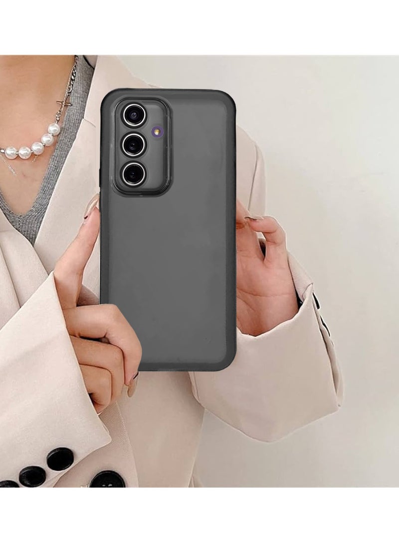 Wtech Samsung Galaxy A16 5G 2024 Soft Transparent TPU Silicone Ultra Thin Phone Stylish Electroplated Camera Border Back Case Cover - Black - Image 4