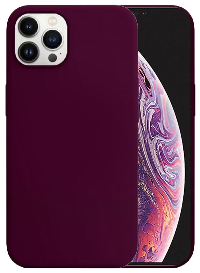 CATANES iPhone 13 Pro Protective Soft Silicone Case Cover Plum - Image 4