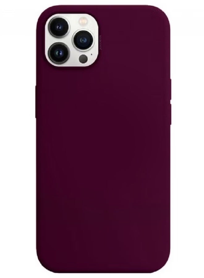CATANES iPhone 13 Pro Protective Soft Silicone Case Cover Plum - Image 3