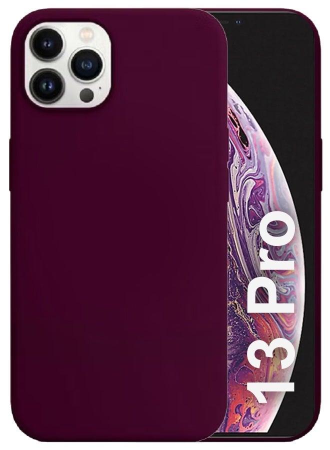 CATANES iPhone 13 Pro Protective Soft Silicone Case Cover Plum - Image 1