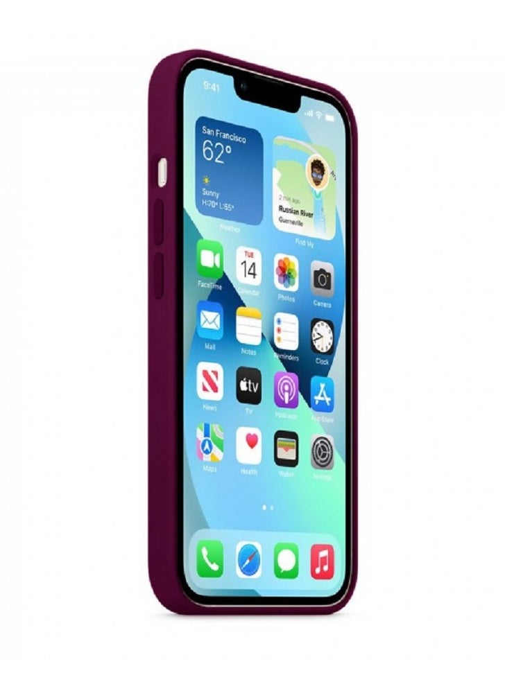 CATANES - iPhone 13 Pro Protective Soft Silicone Case Cover Plum - Image 1