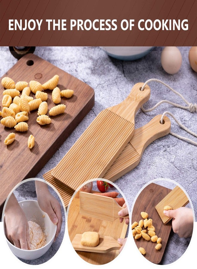 YIDADA Gnocchi Board Butter Paddles - Bamboo Pasta Board Gnocchi Maker, Gnocchi Paddle Pasta Tools, 2 Packs - Image 4
