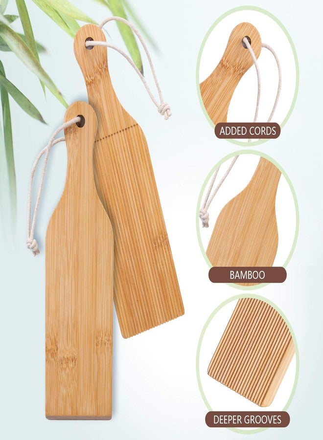 YIDADA Gnocchi Board Butter Paddles - Bamboo Pasta Board Gnocchi Maker, Gnocchi Paddle Pasta Tools, 2 Packs - Image 3