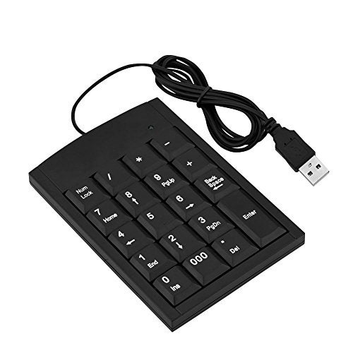 Tangxi USB Wired Laptop Numeric Keypad USB Deskstop Number Pad for , for 7/8 / 9/10, for Linux, for Android, for iOS - Image 1