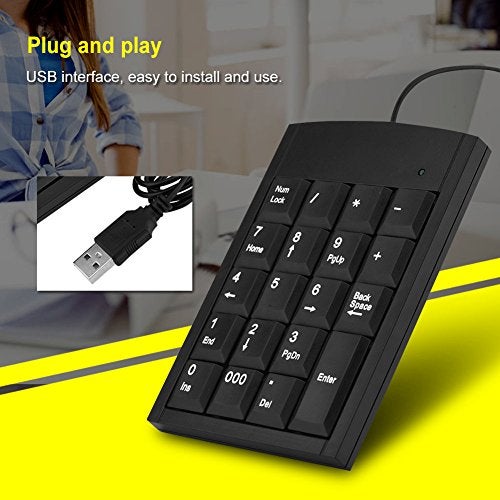 Tangxi USB Wired Laptop Numeric Keypad USB Deskstop Number Pad for , for 7/8 / 9/10, for Linux, for Android, for iOS - Image 5