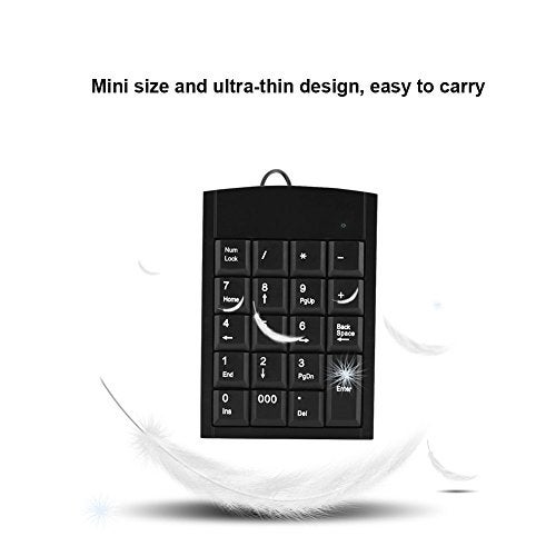 Tangxi USB Wired Laptop Numeric Keypad USB Deskstop Number Pad for , for 7/8 / 9/10, for Linux, for Android, for iOS - Image 2