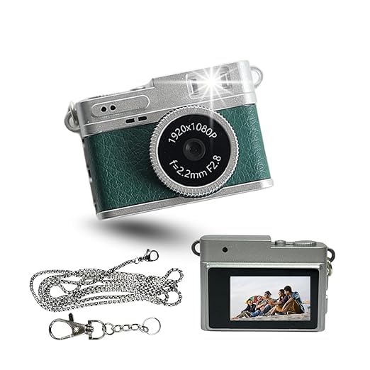 AiTechny Mini Digital Camera with Filter Modes, 1080p HD Video, Flashlight & Keychain – Portable Cute Vlogging Camera for Travel, Gifts & Fun - Image 1