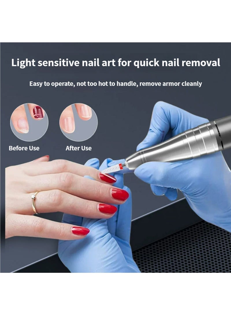 Portable Electric Nail Drill Machine HX-102, Rechargeable Cordless Nail Polisher with LCD Display, 45000RPM Adjustable Speed Manicure Pedicure Tool with Drill Bits for Acrylic Gel Nails - Image 5