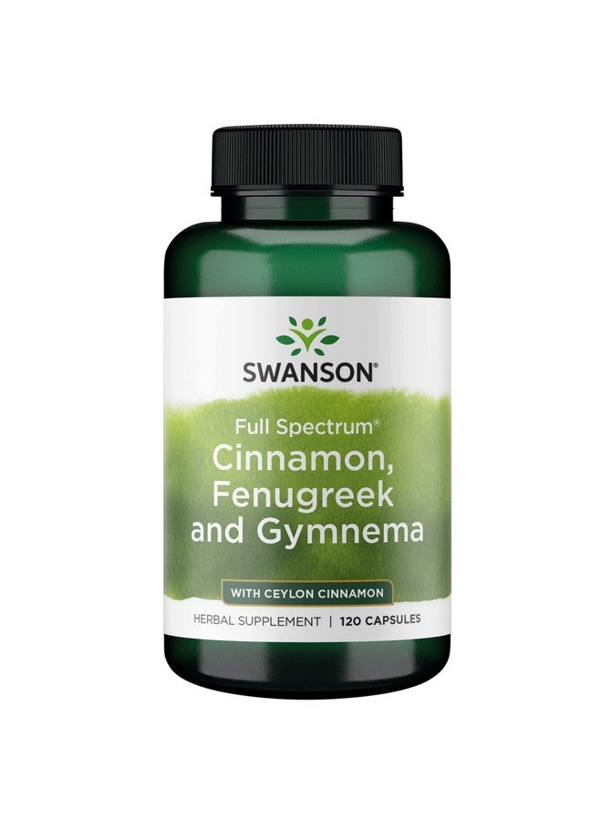 Swanson Full Spectrum Cinnamon, Fenugreek & Gymnema 120 Capsules - Image 1