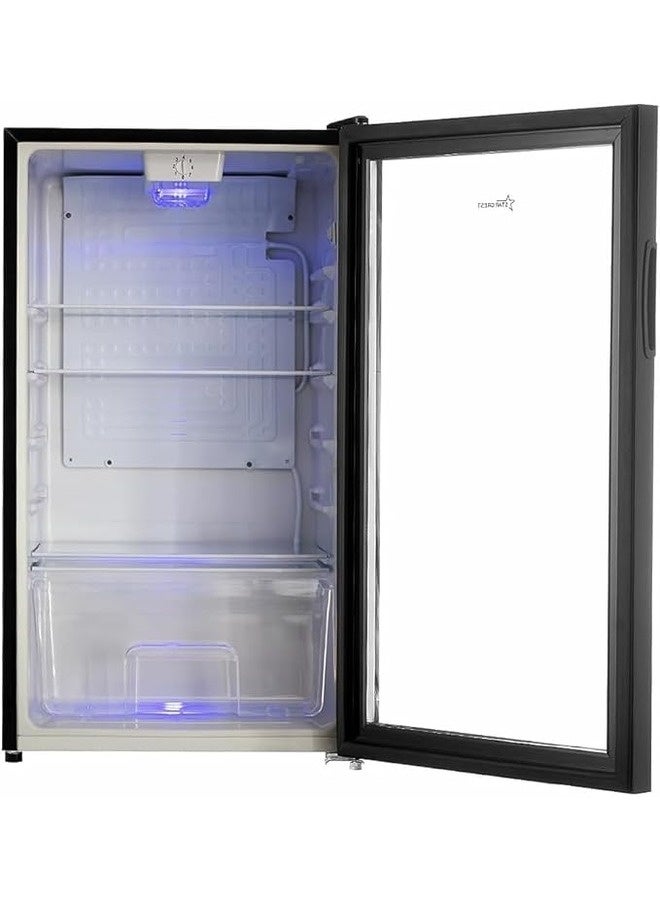 LC Mini Fridge 73L Beverage Refrigerator – Compact 55W Cooler with Tempered Glass Door, Constant Temperature Control, Quiet Operation for Home, Office, Dorm - Image 4