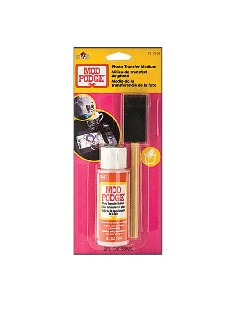 Mod Podge Medium W Foam Brush 2oz Photo Transfer  - Image 3