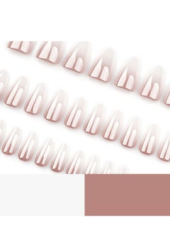 JOSQUEWNN Press on nails, French 30-Piece Set of High-Quality Gradient Fake Nails, Almond-Shaped Wearable Nails with Luxurious Coating Design, Fake Acrylic Nails With Glue Kit.  - Image 2