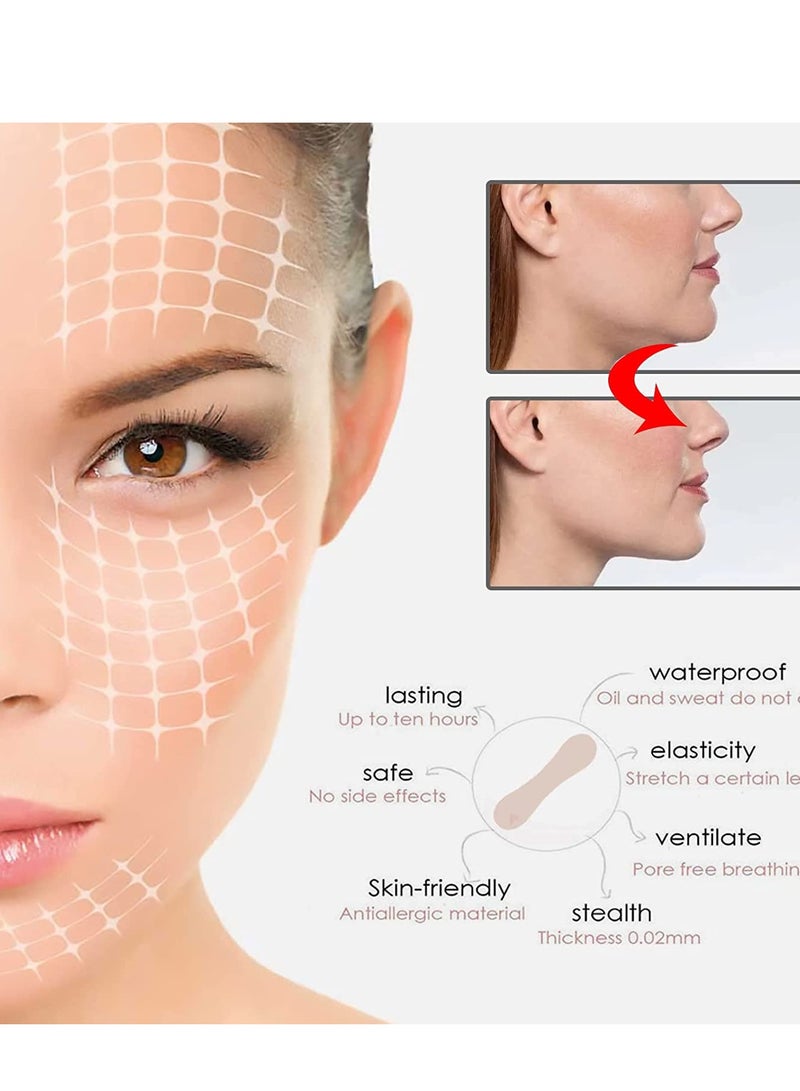 Generic Face Lift Tape  2*40Pcs V Shaped Invisible Stickers Double Chin V Line Lifting Patch Tighten Hide And Wrinkles Around The Eyes and Neck Saggy Skin Make up Tools  - Image 2