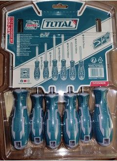 TOTAL 6-piece screwdriver set, regular and cross, rubber handle  - Image 2