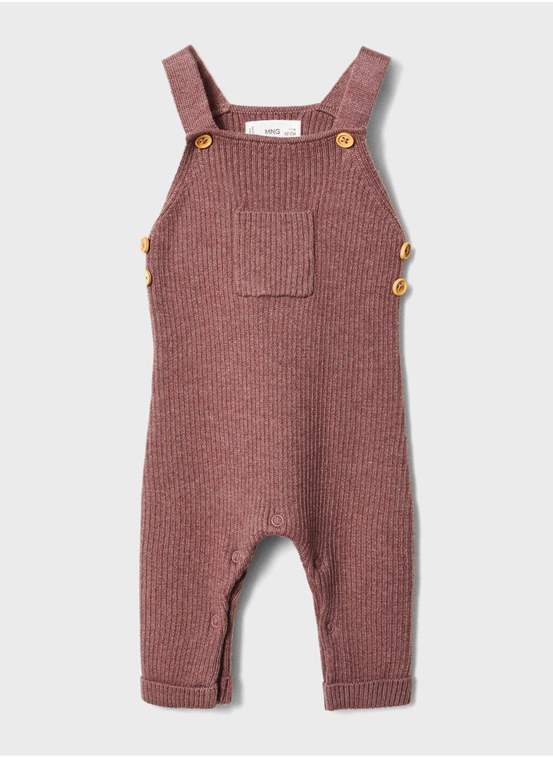 MANGO - Infant Pocket Detail Dungaree - Image 1