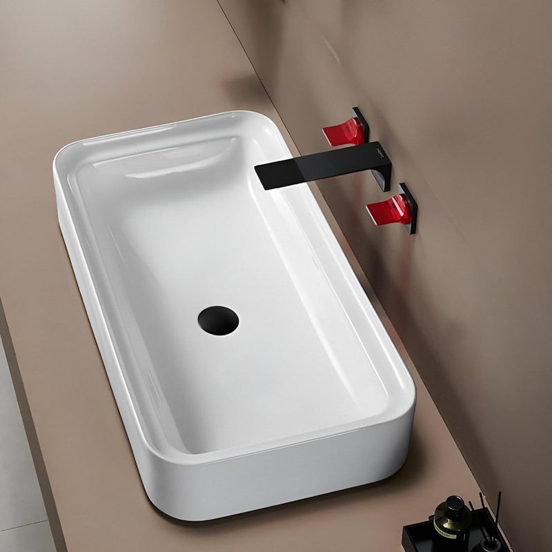 SYON Syon ENTO Premium Ceramic Table Top Wash Basin 235 inch x 157 inch  - Image 3