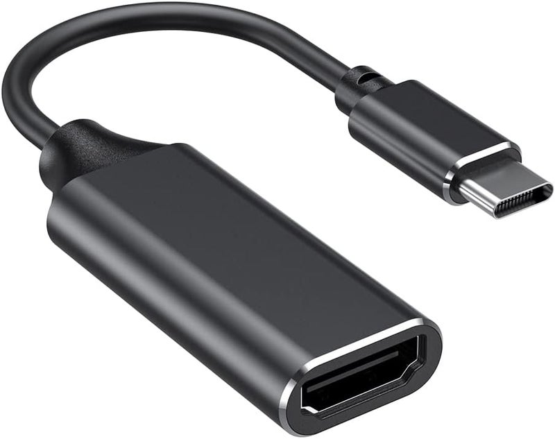 محول USB C إلى HDMI، محول Type C إلى HDMI 4K (متوافق مع Thunderbolt 3) مع إخراج الصوت والفيديو لأجهزة MacBook Pro 2018/2017/2016، Samsung Note 9/S9/Note 8/S8، Huawei Mate 20 والمزيد (أسود) - Image 1