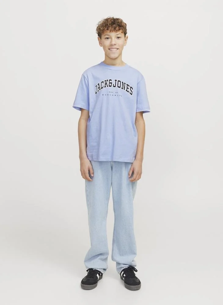 Jack & Jones Junior Kids Logo Crew Neck T-Shirts
