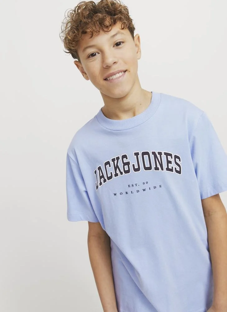 Jack & Jones Junior Kids Logo Crew Neck T-Shirts