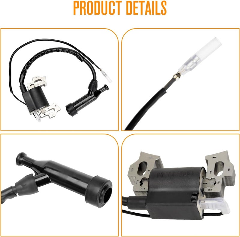 FVRITO Ignition Coil Spark Plug Kit Compatible with Predator 212cc 196cc Gx160 Gx200 Clone Engine Coleman CT200U CT200U-EX BT200X KT196 Baja MB165 MB200 Generator Mini Bike Go Kart Lawn Mower Parts - Image 3