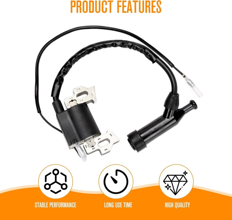 FVRITO Ignition Coil Spark Plug Kit Compatible with Predator 212cc 196cc Gx160 Gx200 Clone Engine Coleman CT200U CT200U-EX BT200X KT196 Baja MB165 MB200 Generator Mini Bike Go Kart Lawn Mower Parts - Image 4