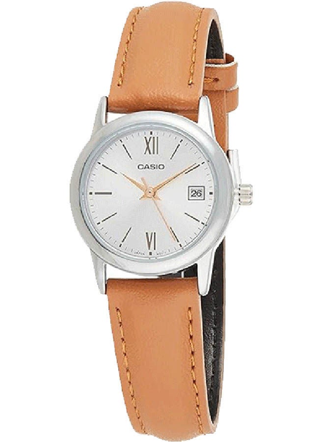 كاسيو ساعة يد من جلد بعقارب LTP-V002L-7B3UDF - Image 1