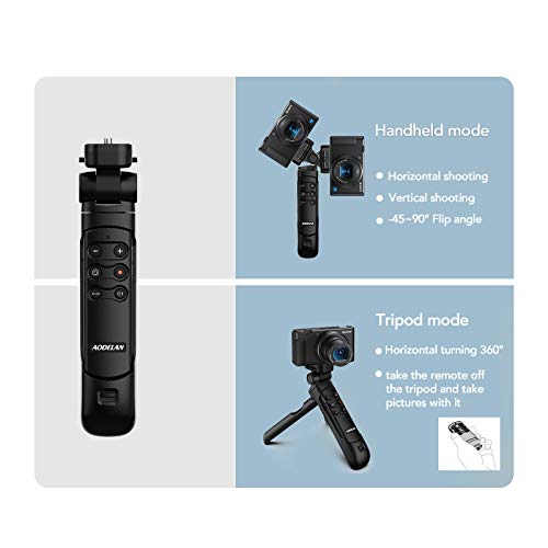 AODELAN Wireless Shooting Grip Tripod with Remote Control for Vlogging, for Sony ZV-E10,ZV-1F, ZV-E10 II, a6100, a6400, a6600, a7 III, a7R III, a7R IV, a9, a9 II, Replace Sony GP-VPT2BT - Image 4