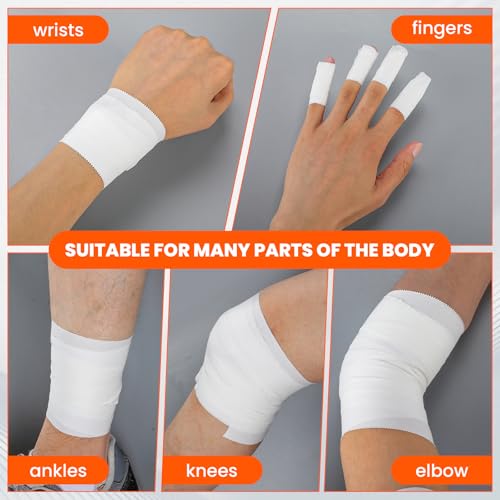TENKAIWICK 32 Pack Athletic Tape, White Sports Tape for Wrist Ankle Protection, Sports Tape Athletic No Sticky Residue, Easy to Tear Gymnastics Tape for Soccer, Football, Training Supplies (1.5" x 320 Yards) - Image 4