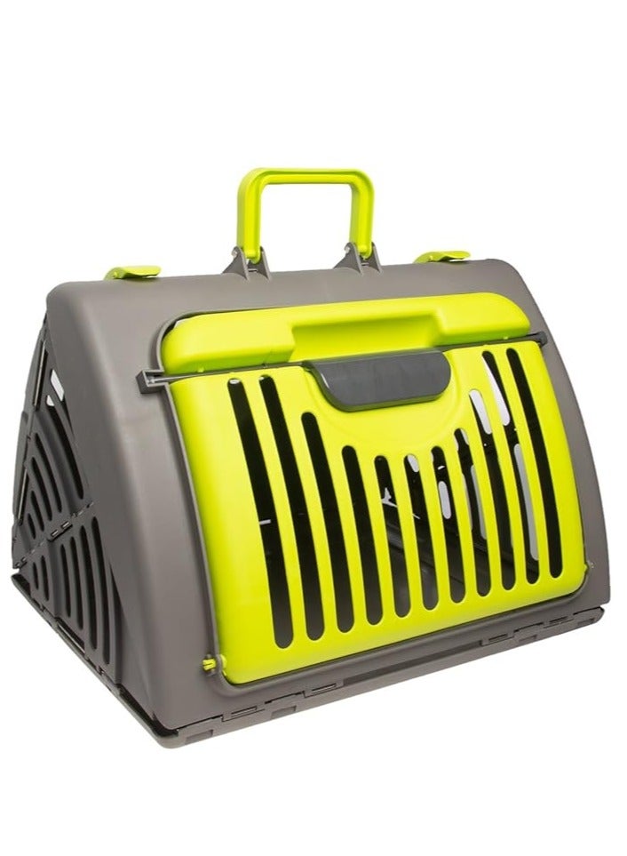 Triangular plastic cat carrier travel carrier collapsable and easy to use 45x35x30cm 500g - Image 1