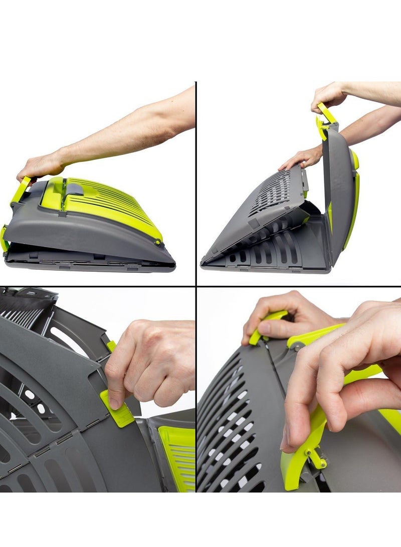 Triangular plastic cat carrier travel carrier collapsable and easy to use 45x35x30cm 500g - Image 5